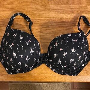 Victoria's Secret Black Floral Bra